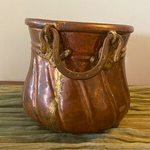 Hand hammered solid COPPER w/ handles *Handmade in Turkey